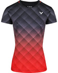 VICTOR T-SHIRT T-14100 C WOMENS BLACK/RED - Smash Pro