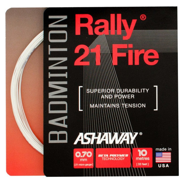 Ashaway Rally 21 Fire 0.70mm Badminton Set - Smash Pro