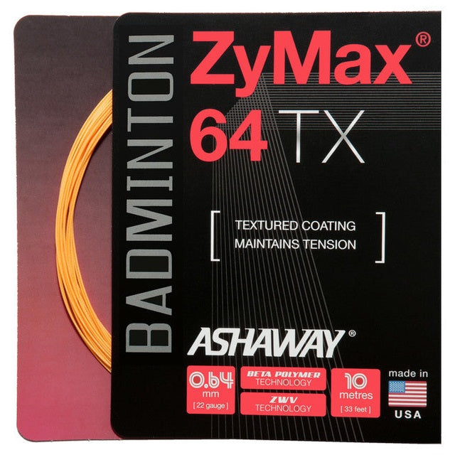 Ashaway ZyMax 64 TX 0.64mm Badminton Set - Smash Pro