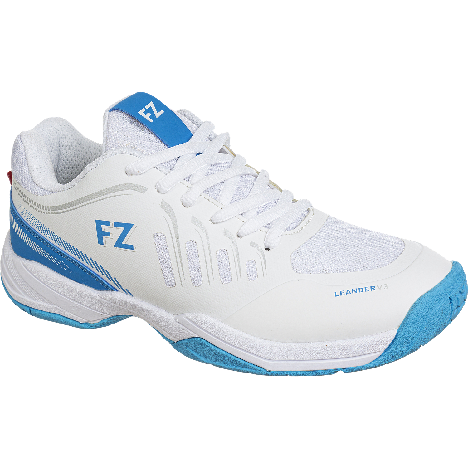 FZ FORZA Leander V3 W White/Blue Badminton Shoe - Smash Pro
