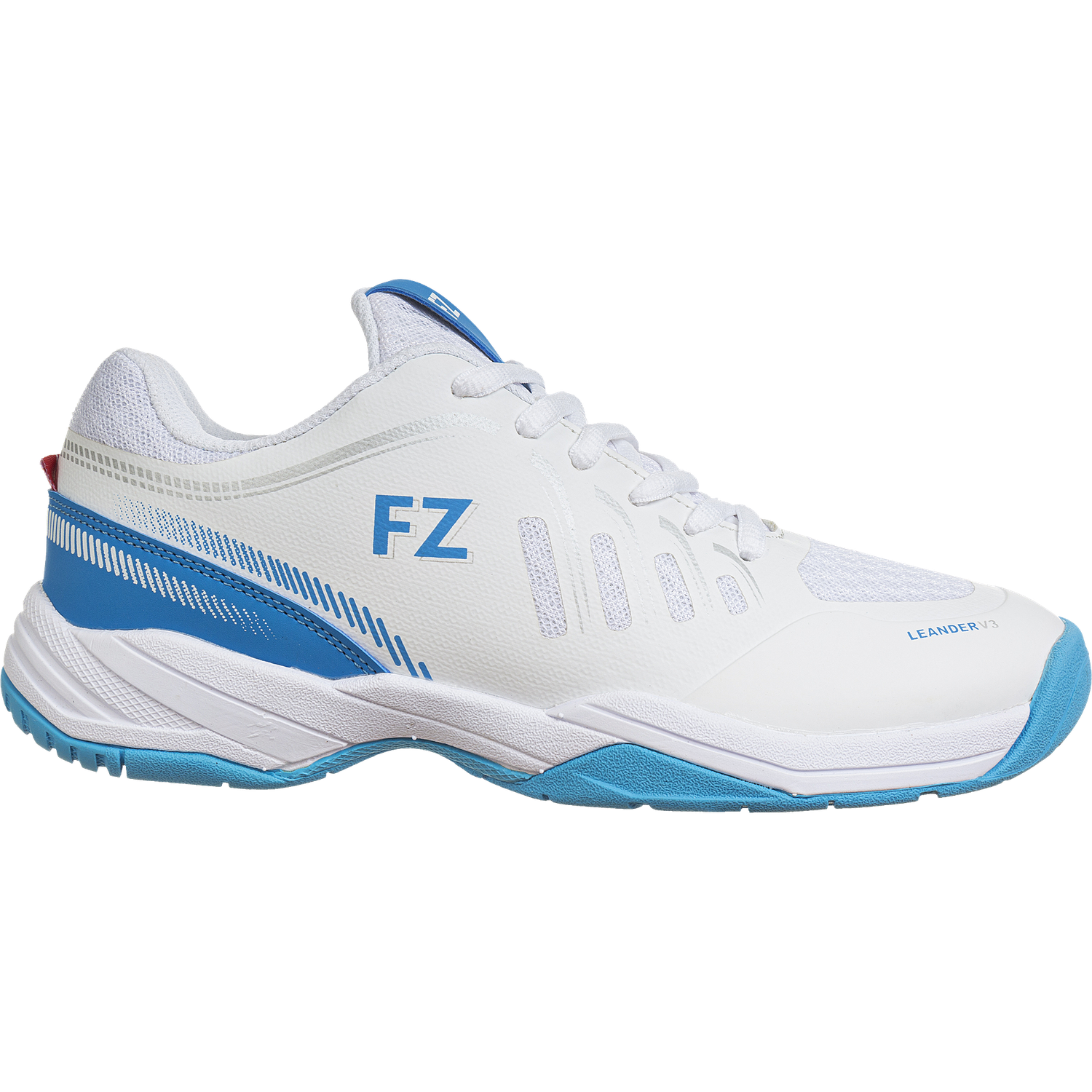 FZ FORZA Leander V3 W White/Blue Badminton Shoe - Smash Pro