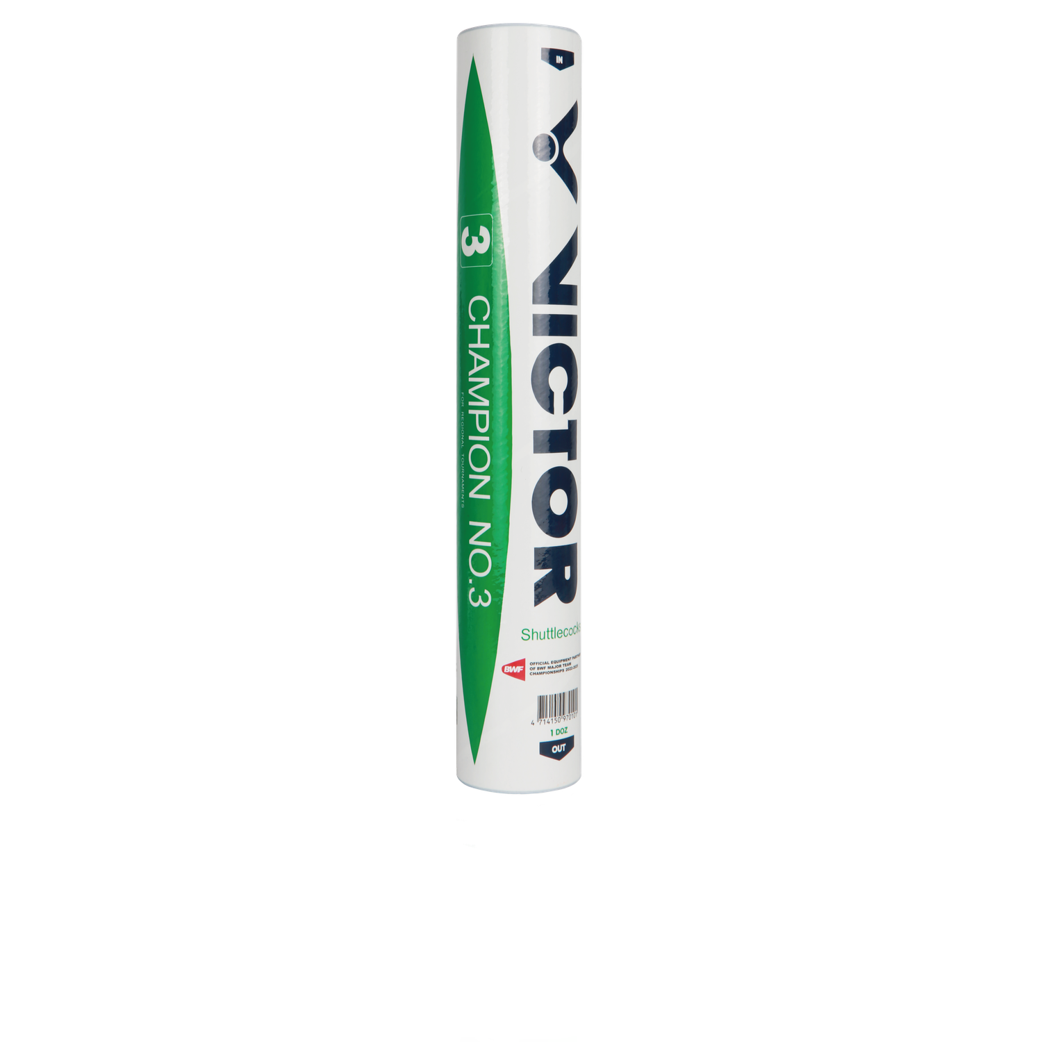 VICTOR Champion No. 3 Badminton Shuttles - Tube of 12 - Smash Pro