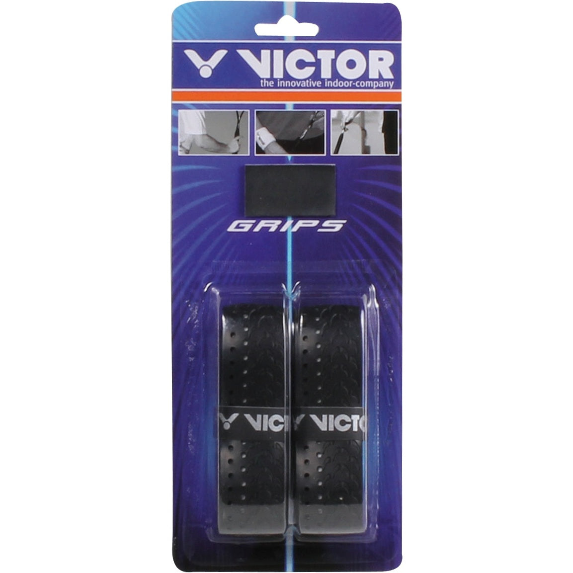 VICTOR FISHBONE GRIP BLISTER PACK 2 PCS BLACK - Smash Pro