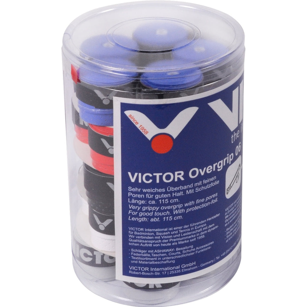 VICTOR OVERGRIP 06 BOX 25 PCS ASSORTED COLOURS - Smash Pro