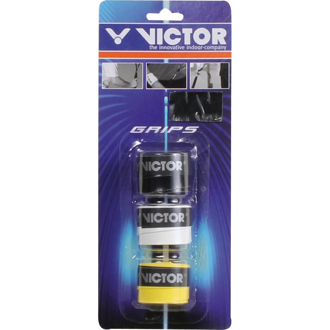 VICTOR OVERGRIP PRO BLISTER 3PCS BLACK,YELLOW,WHITE - Smash Pro