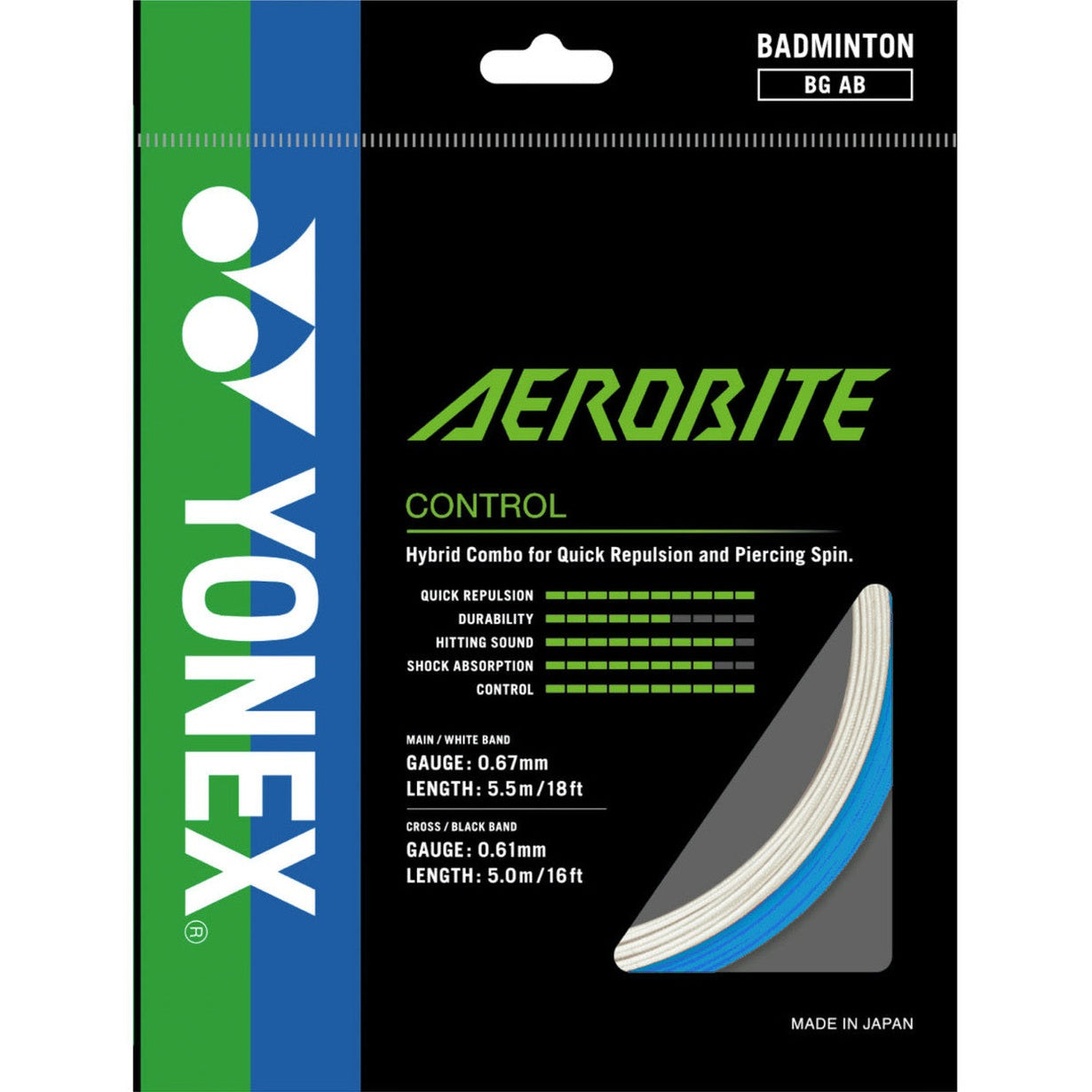 Yonex Aerobite 0.67-0.61mm Badminton Hybrid Set - Smash Pro