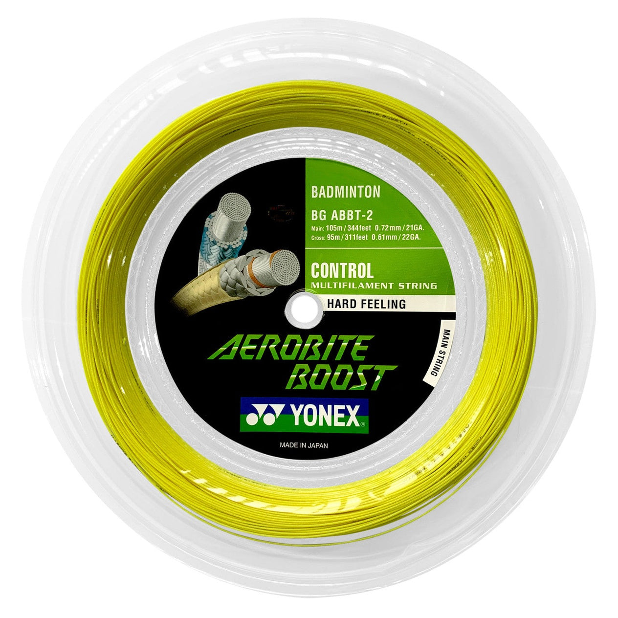 Yonex Aerobite Boost 0.72-0.61mm Badminton Hybrid 200M Reel - Smash Pro