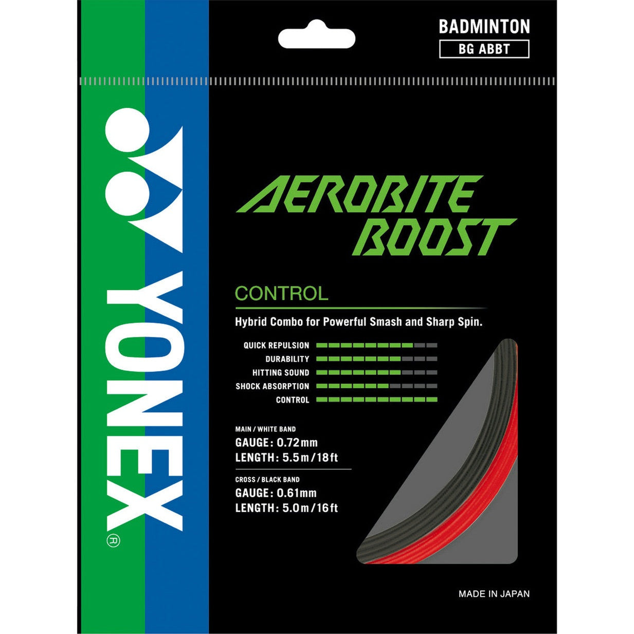 Yonex Aerobite Boost 0.72-0.61mm Badminton Hybrid Set - Smash Pro