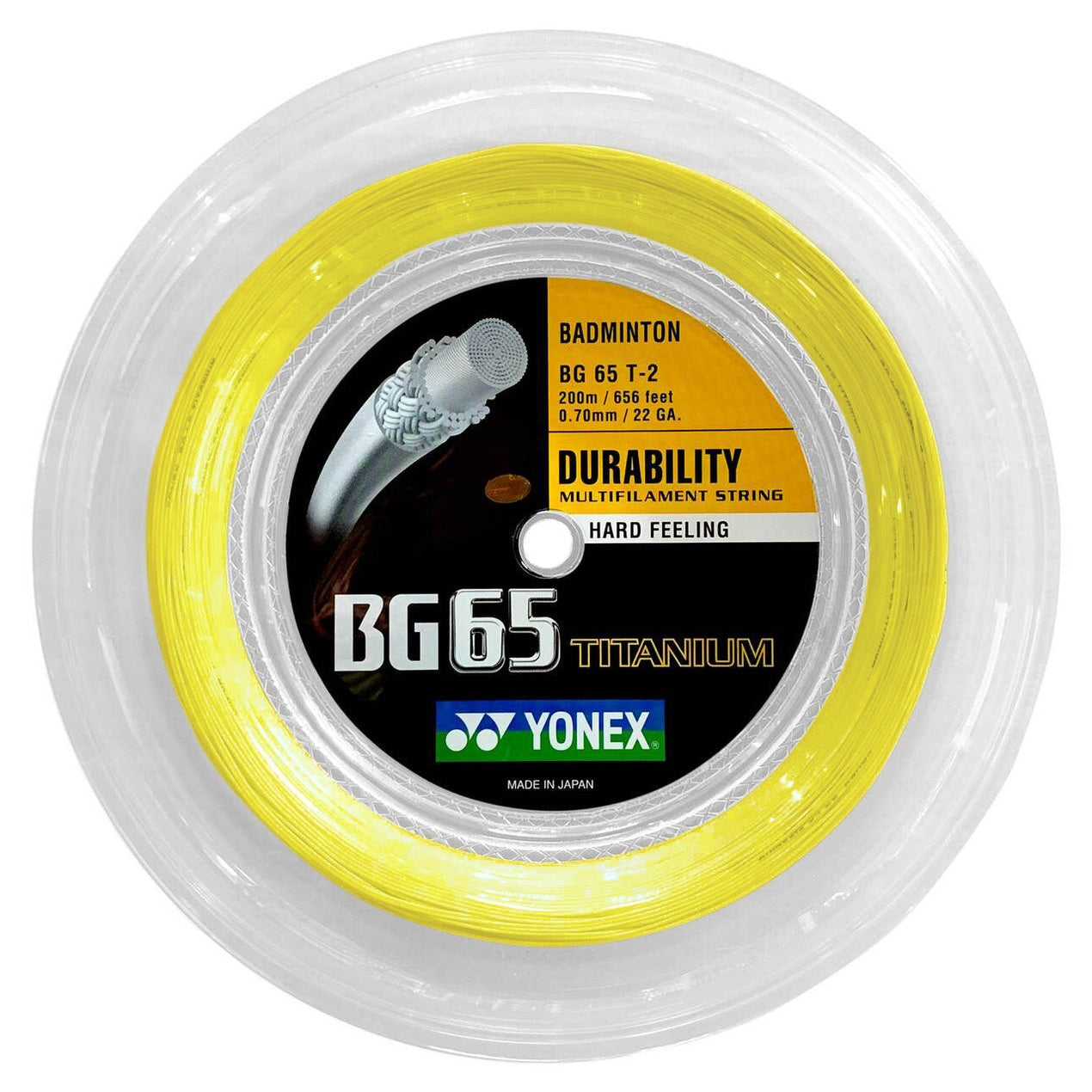 Yonex BG65Ti 0.70mm Badminton 200M Reel - Smash Pro
