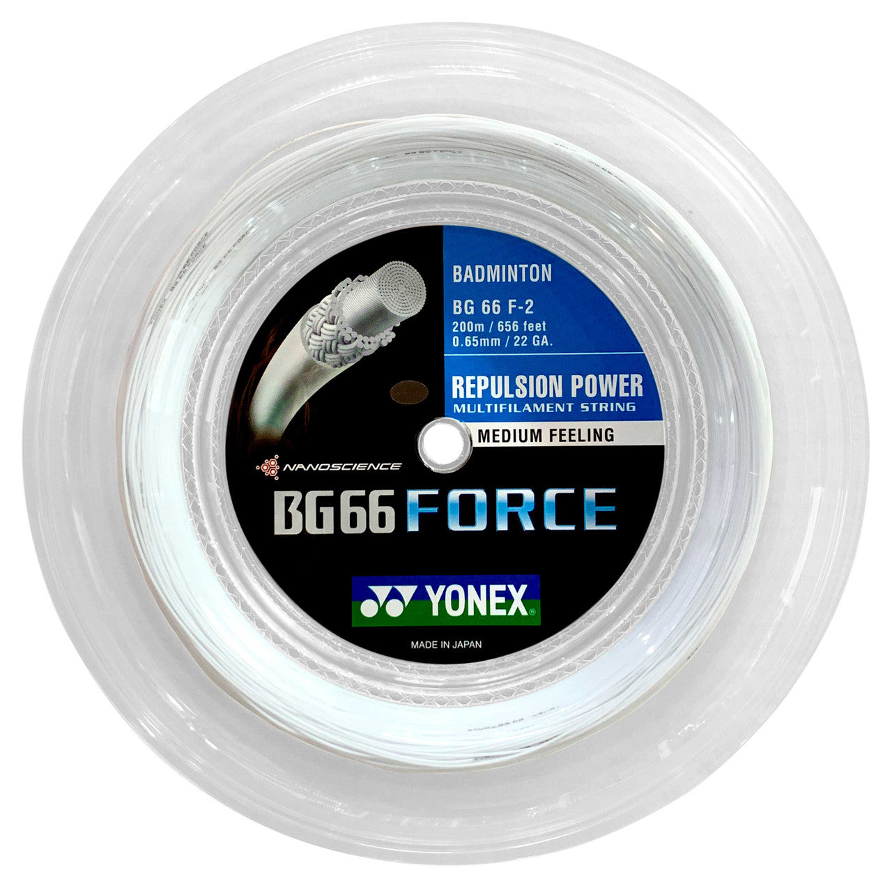Yonex BG66 Force 0.65mm Badminton 200M Reel - Smash Pro