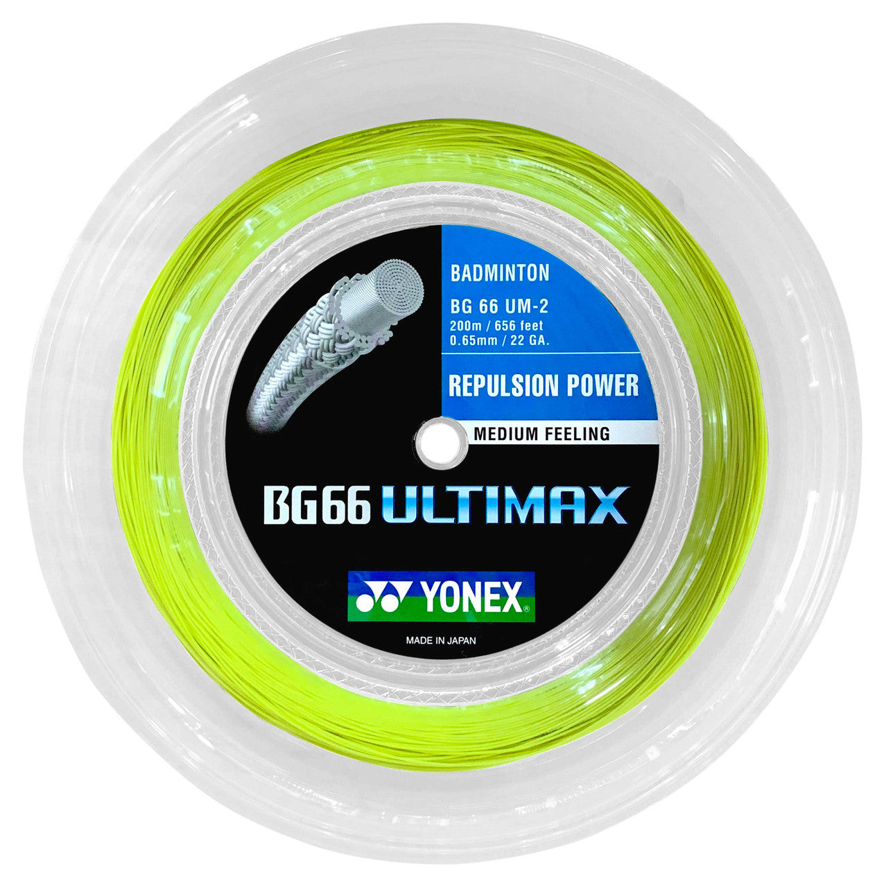 Yonex BG66 Ultimax 0.65mm Badminton 200M Reel - Smash Pro