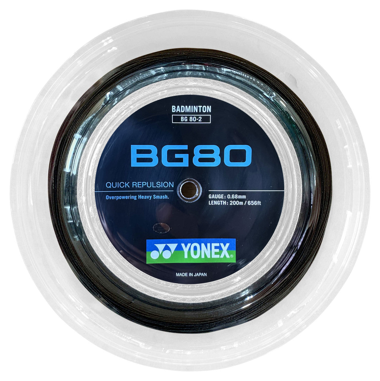 Yonex BG80 0.68mm Badminton 200M Reel - Smash Pro