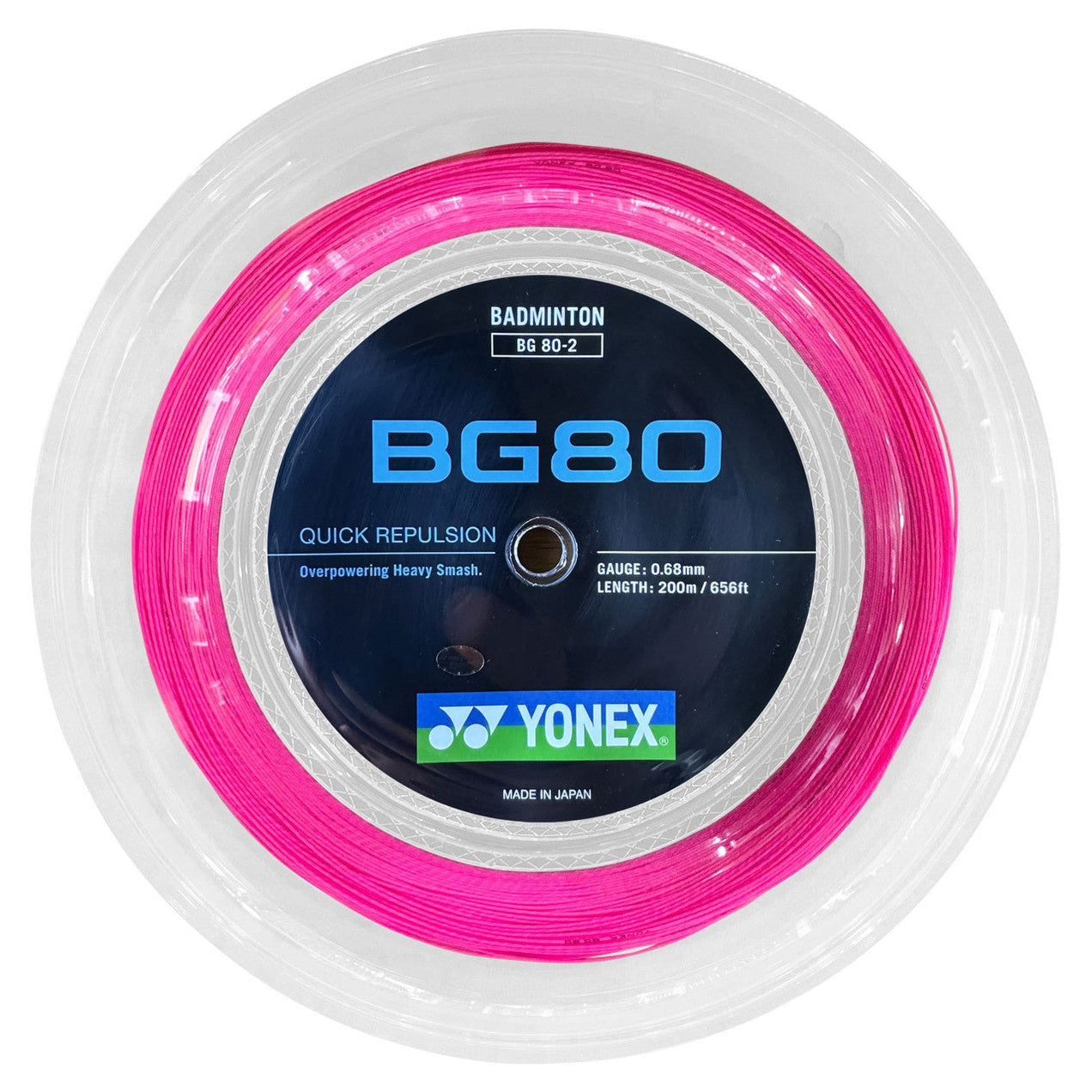 Yonex BG80 0.68mm Badminton 200M Reel - Smash Pro