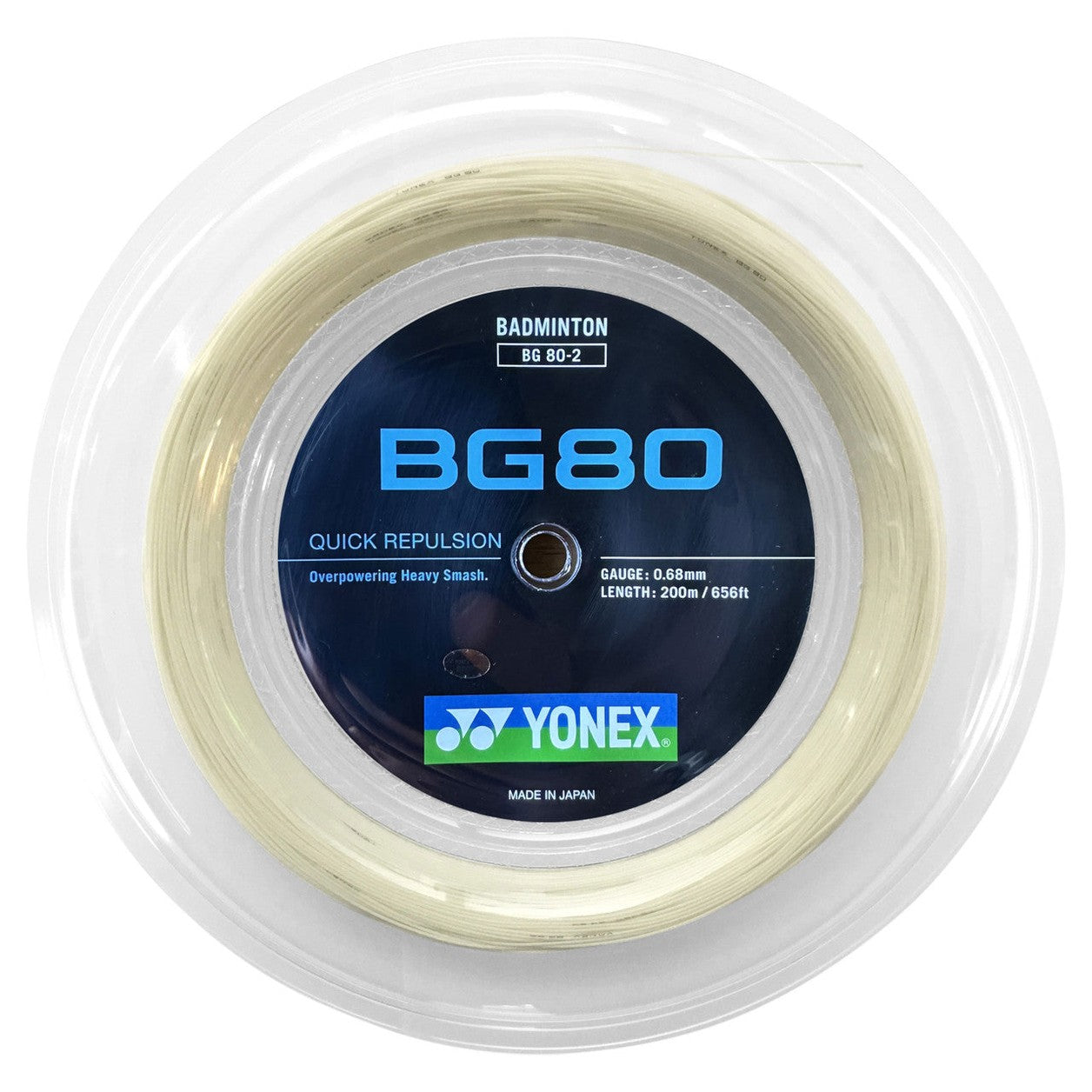 Yonex BG80 0.68mm Badminton 200M Reel - Smash Pro