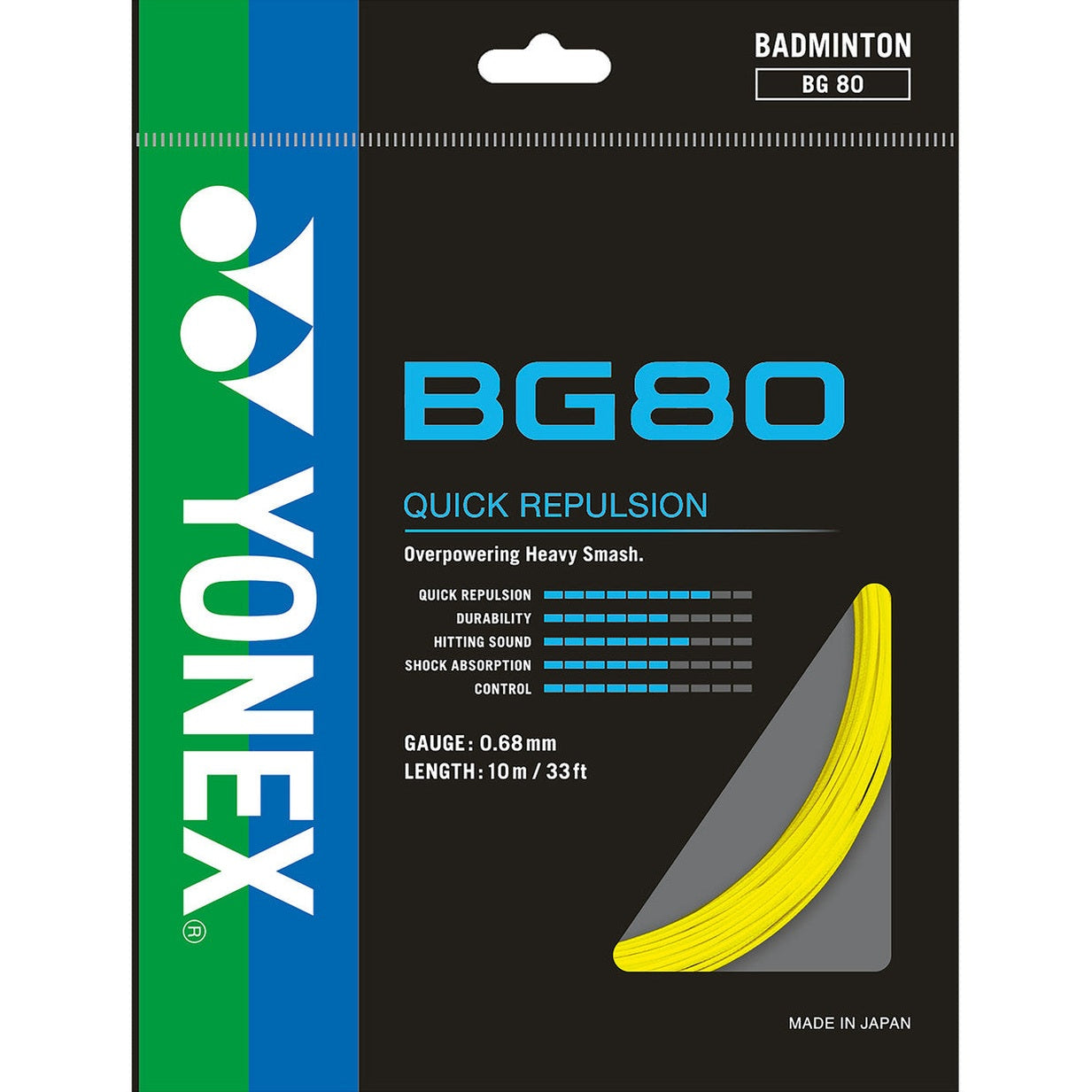 Yonex BG80 0.68mm Badminton Set - Smash Pro