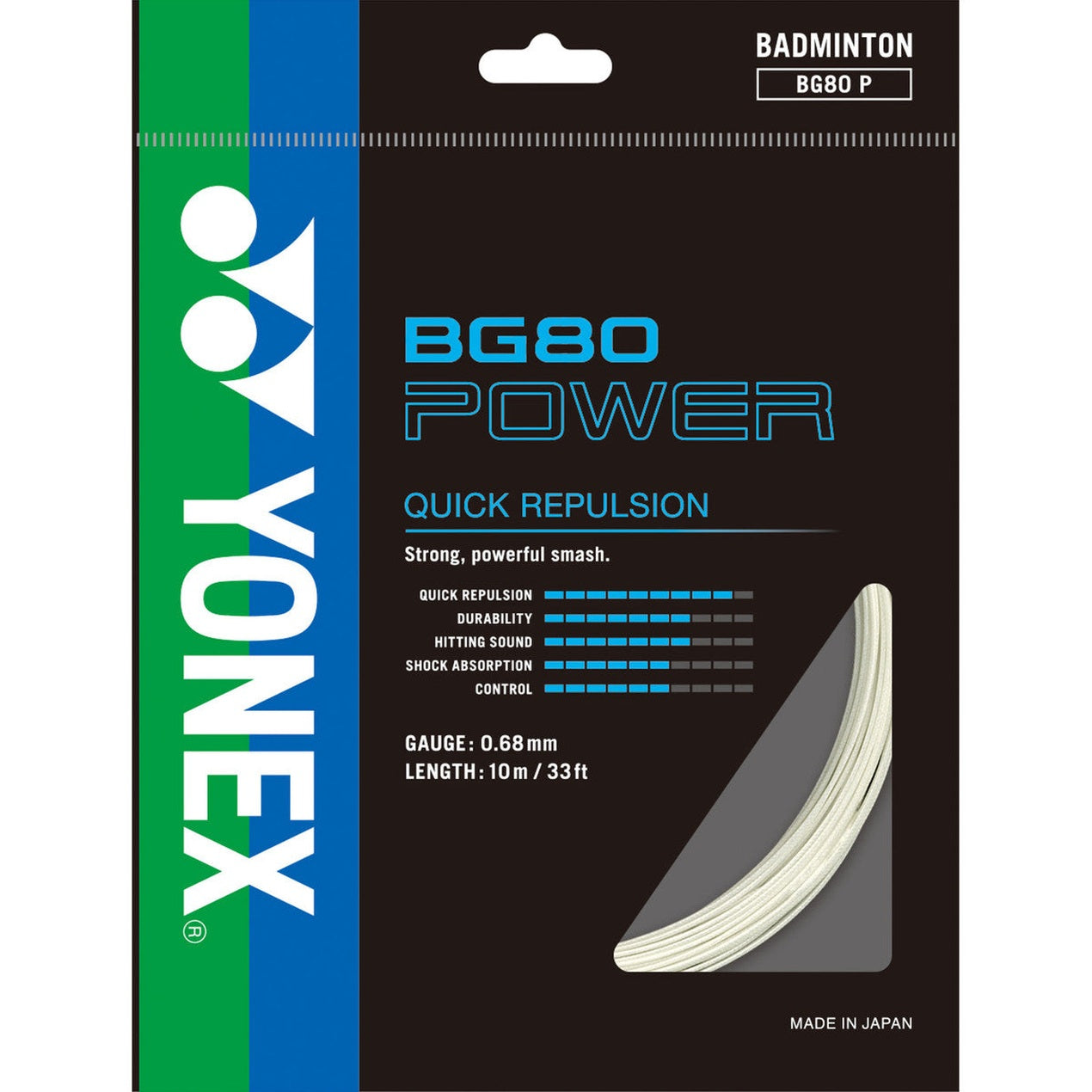 Yonex BG80 Power 0.68mm Badminton Set - Smash Pro