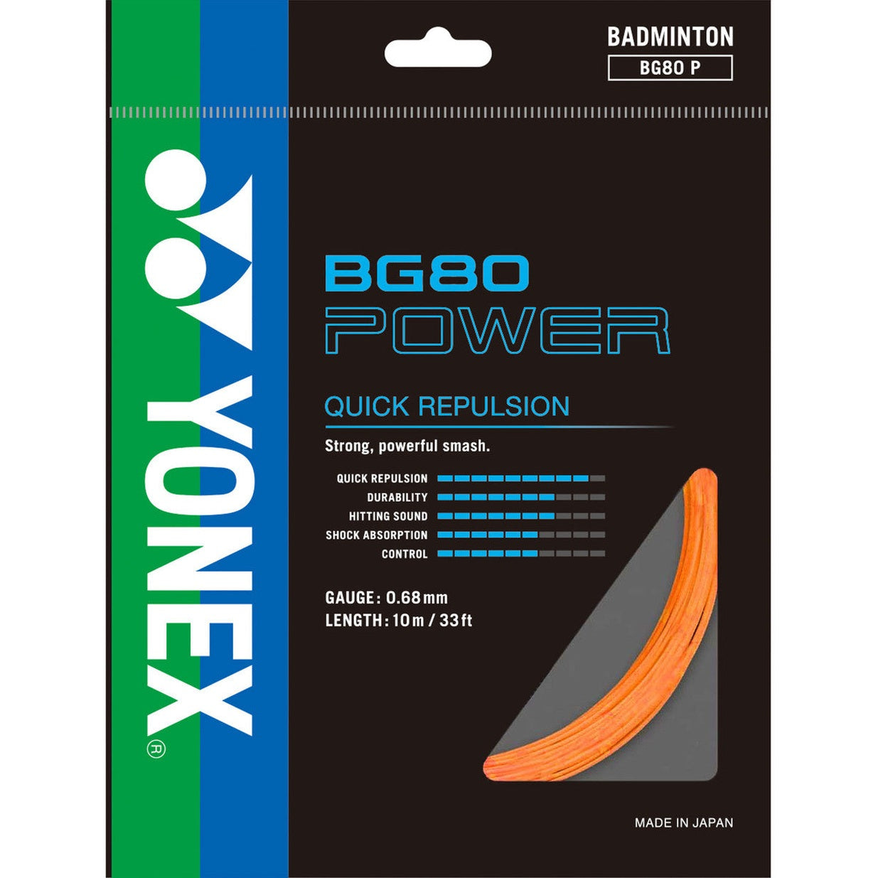 Yonex BG80 Power 0.68mm Badminton Set - Smash Pro
