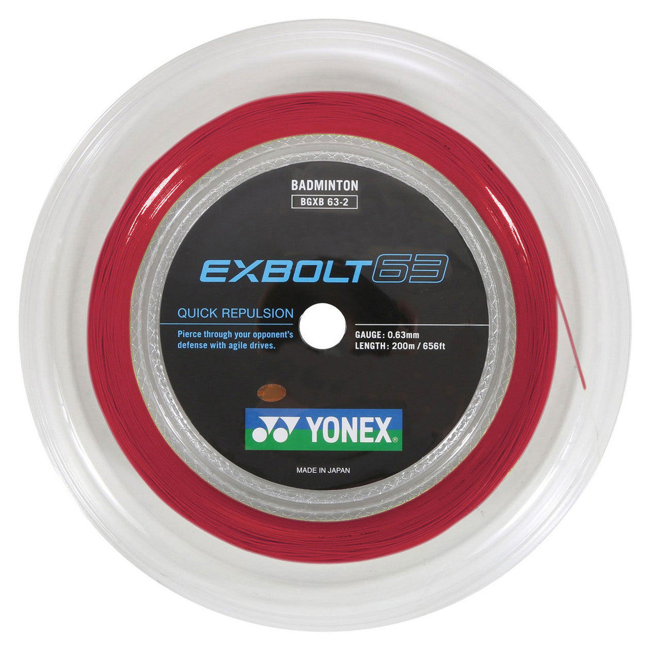 Yonex Exbolt 63 0.63mm Badminton 200M Reel - Smash Pro
