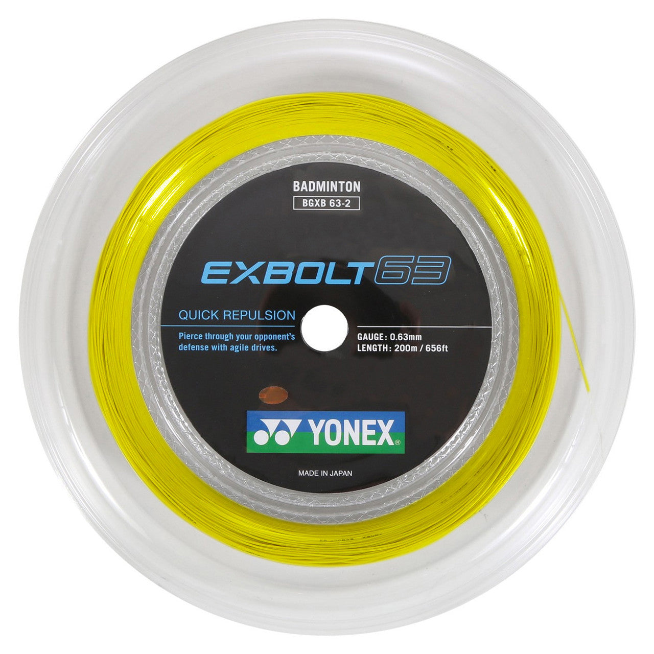Yonex Exbolt 63 0.63mm Badminton 200M Reel - Smash Pro