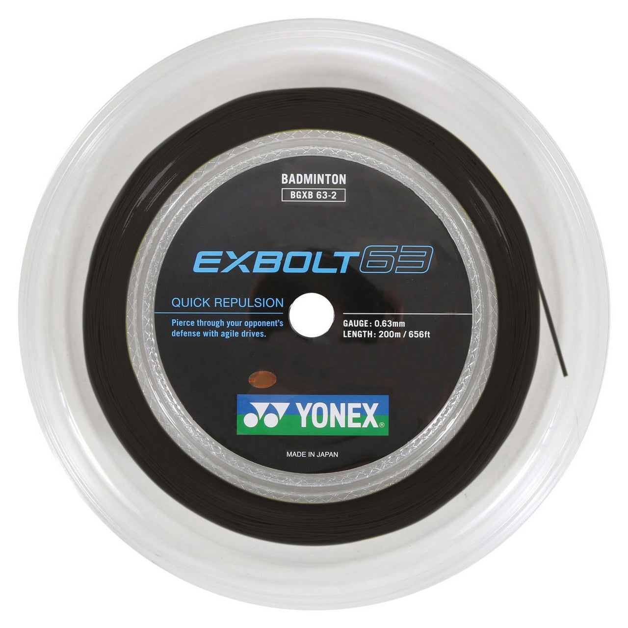 Yonex Exbolt 63 0.63mm Badminton 200M Reel - Smash Pro