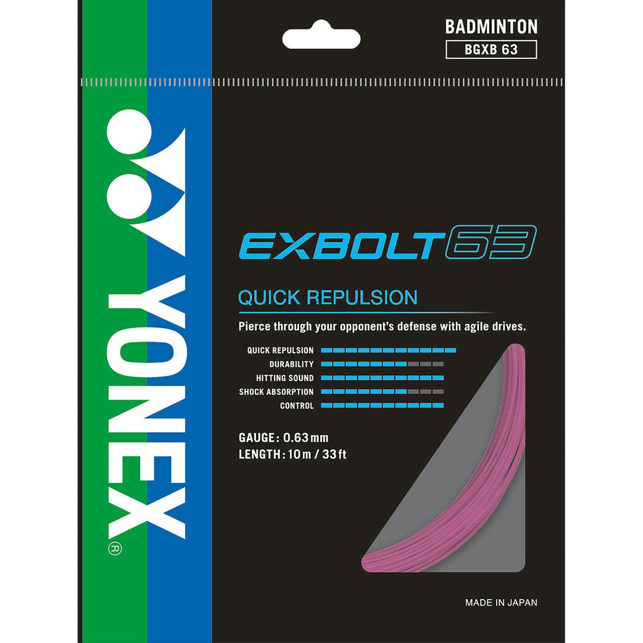 Yonex Exbolt 63 0.63mm Badminton Set - Smash Pro