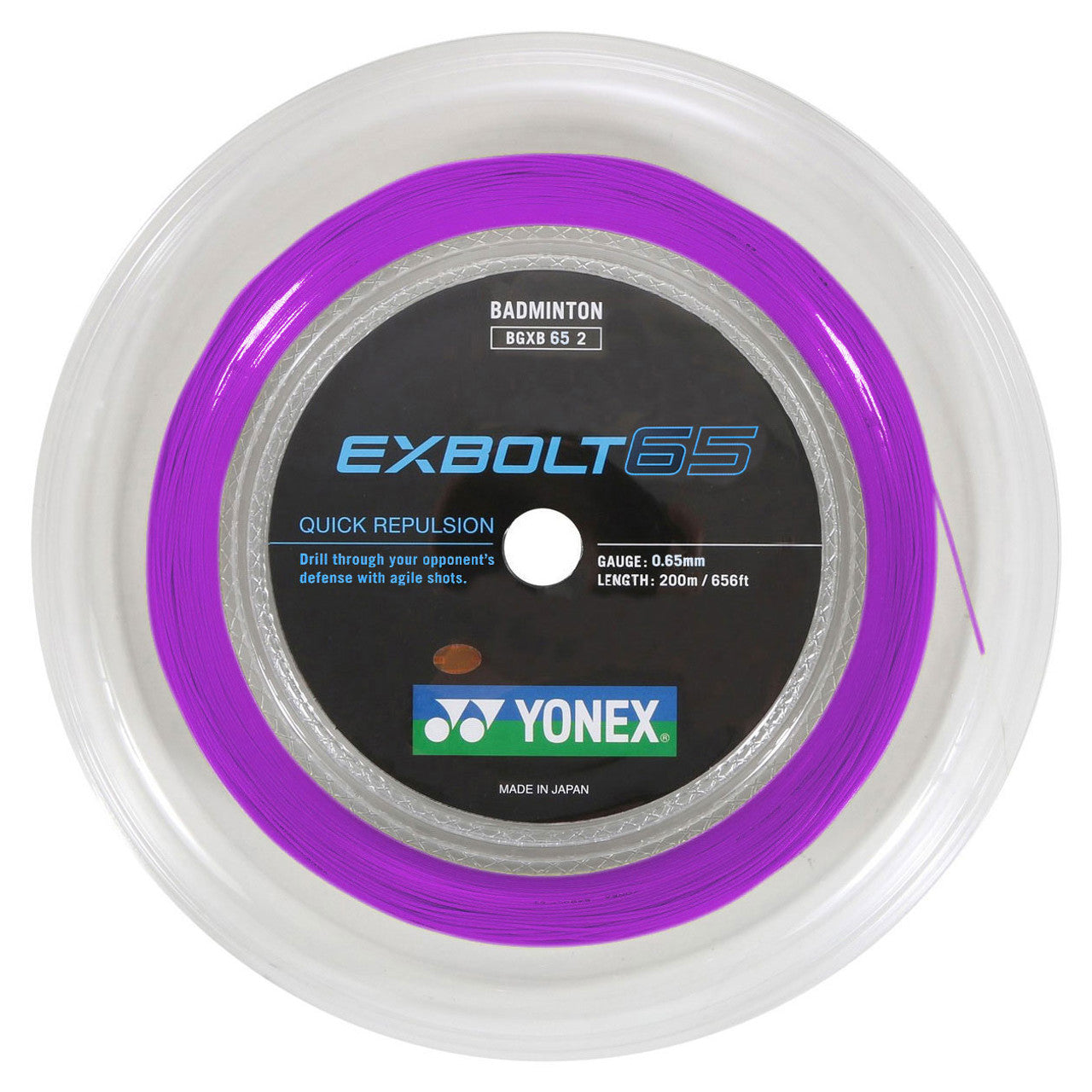 Yonex Exbolt 65 0.65mm Badminton 200M Reel - Smash Pro
