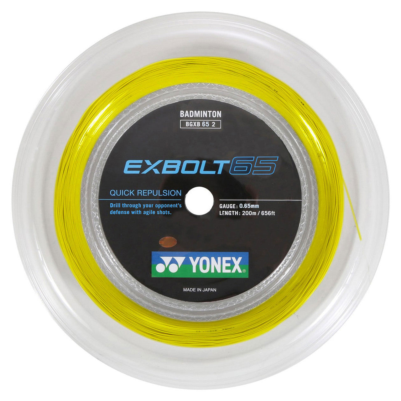 Yonex Exbolt 65 0.65mm Badminton 200M Reel - Smash Pro