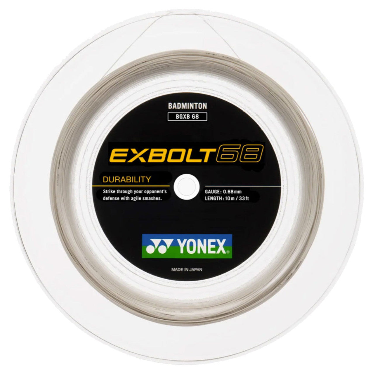 Yonex Exbolt 68 0.68mm Badminton 200M Reel - Smash Pro