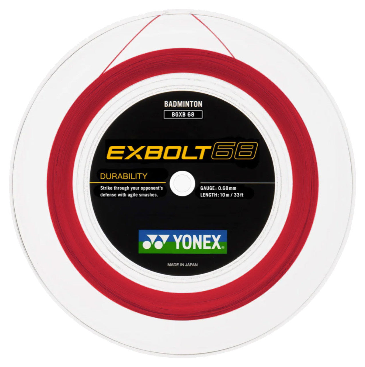 Yonex Exbolt 68 0.68mm Badminton 200M Reel - Smash Pro