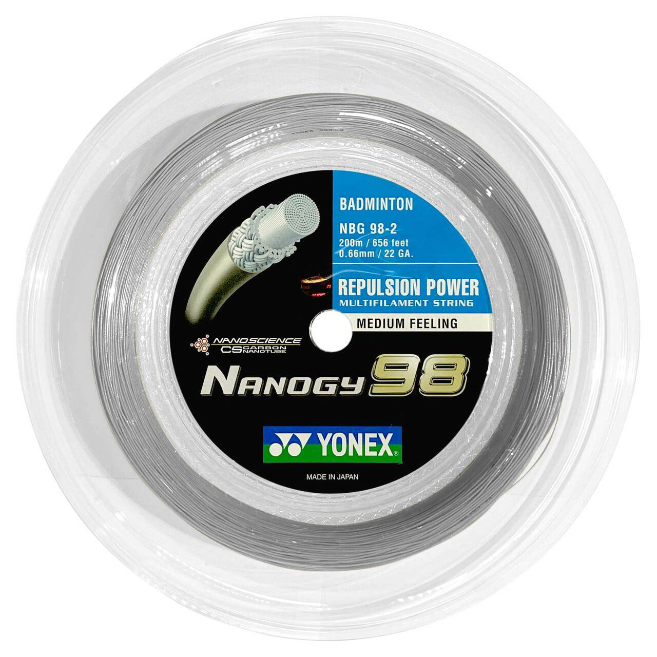Yonex Nanogy 98 0.66mm Badminton 200M Reel - Smash Pro