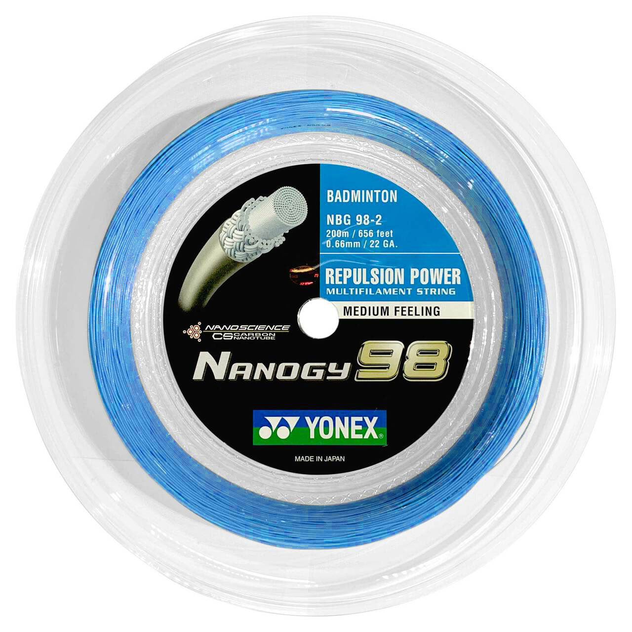 Yonex Nanogy 98 0.66mm Badminton 200M Reel - Smash Pro